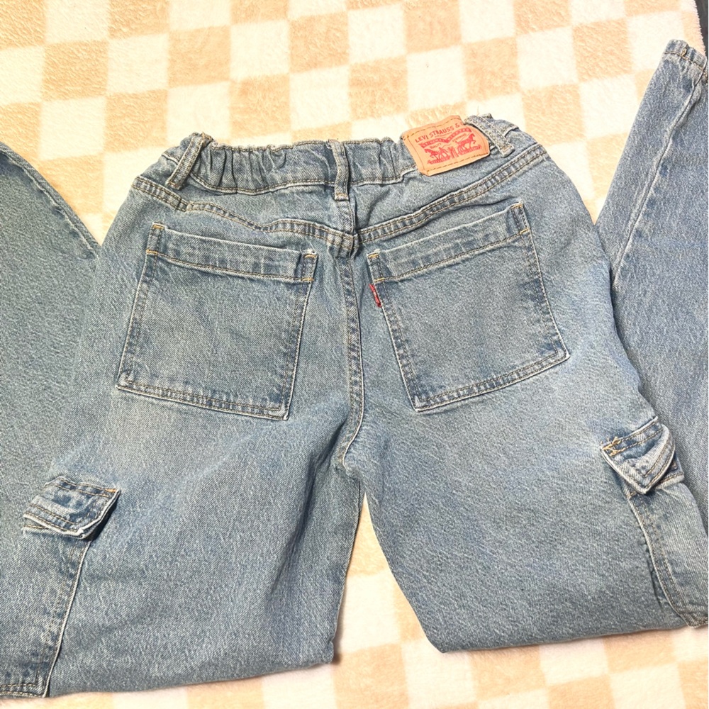 Levi's Kids Blue Cargo Jeans - Picture 2 of 6